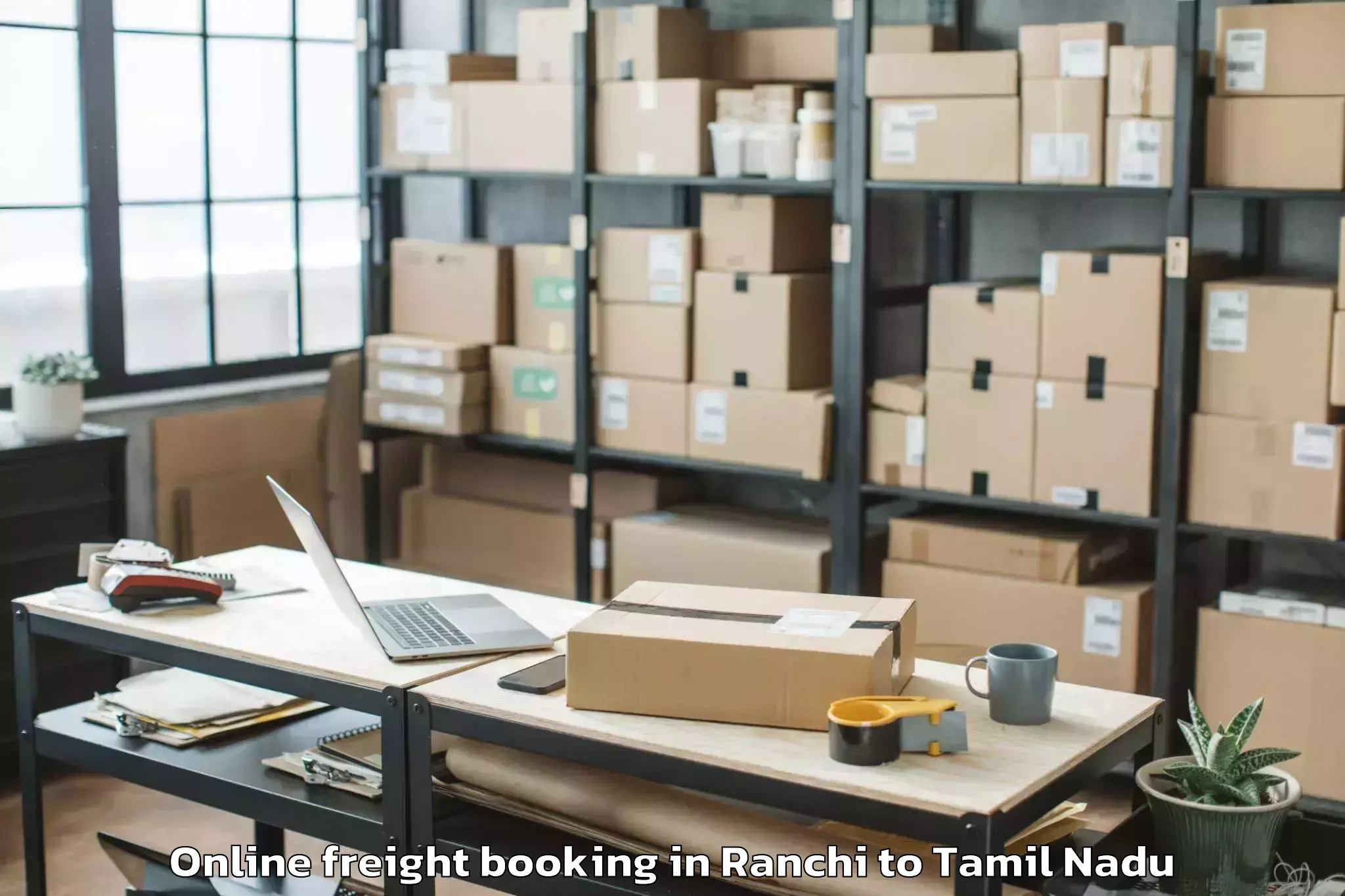 Top Ranchi to Kadaladi Online Freight Booking Available